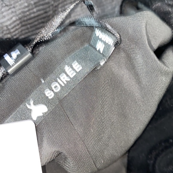 Soiree black poof dress size medium new with tags - Picture 4 of 8